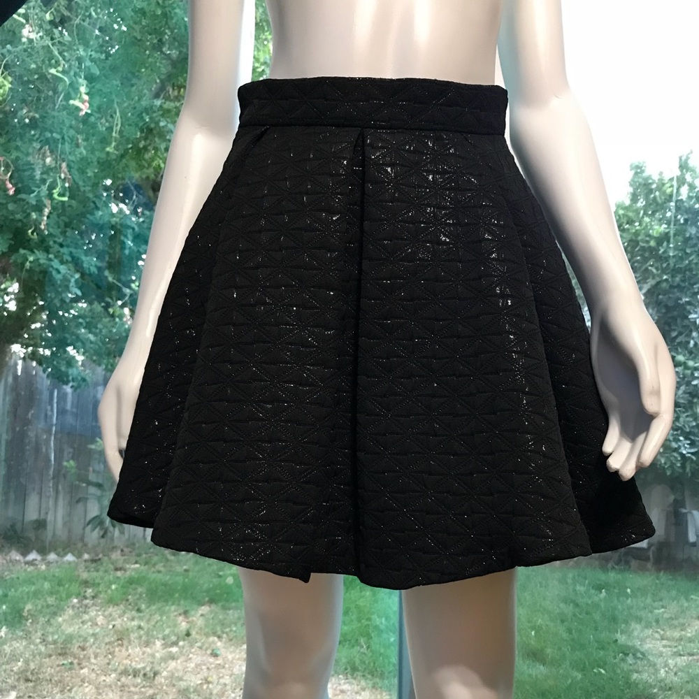 AQUA • Quilted Geometric Skirt / size (XS)